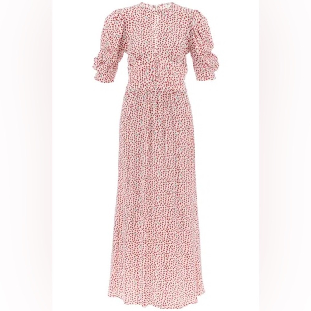 Rotate Heart Printed Maxi Flowy Dress